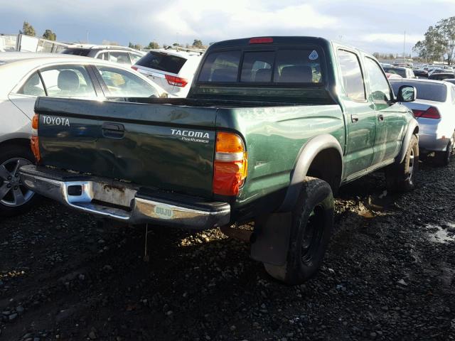 5TEGM92N73Z235936 - 2003 TOYOTA TACOMA DOU GREEN photo 4