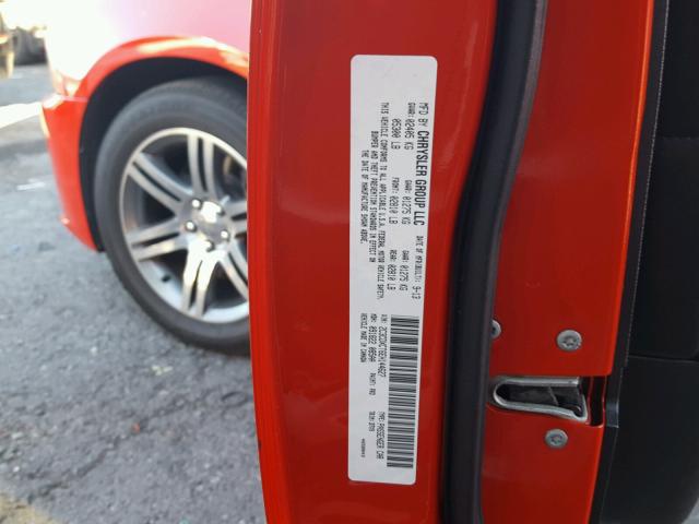 2C3CDXCT6EH144627 - 2014 DODGE CHARGER R/ RED photo 10