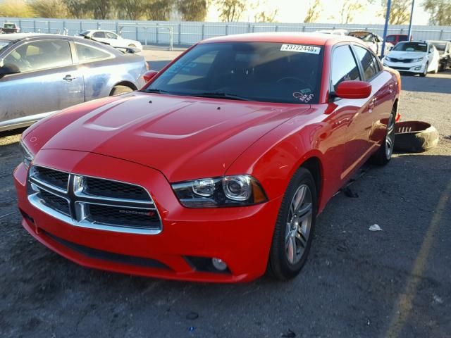 2C3CDXCT6EH144627 - 2014 DODGE CHARGER R/ RED photo 2