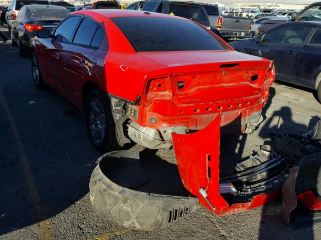2C3CDXCT6EH144627 - 2014 DODGE CHARGER R/ RED photo 3
