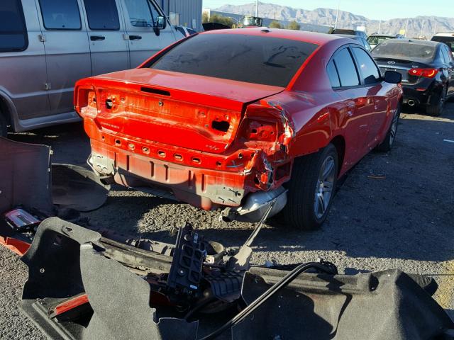 2C3CDXCT6EH144627 - 2014 DODGE CHARGER R/ RED photo 4