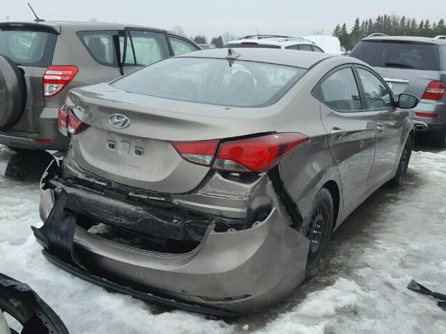 5NPDH4AE1FH597523 - 2015 HYUNDAI ELANTRA SE BROWN photo 4