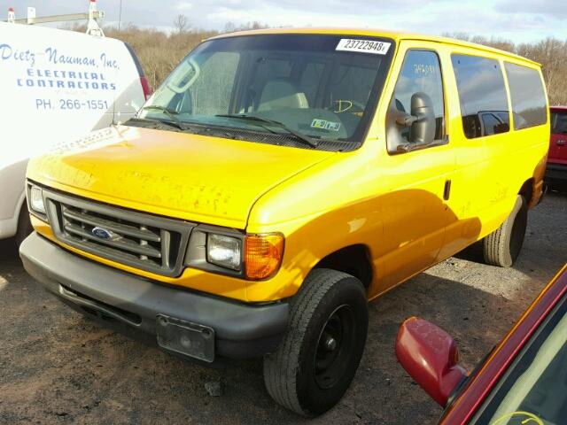 1FTNE24L37DB08980 - 2007 FORD ECONOLINE YELLOW photo 2