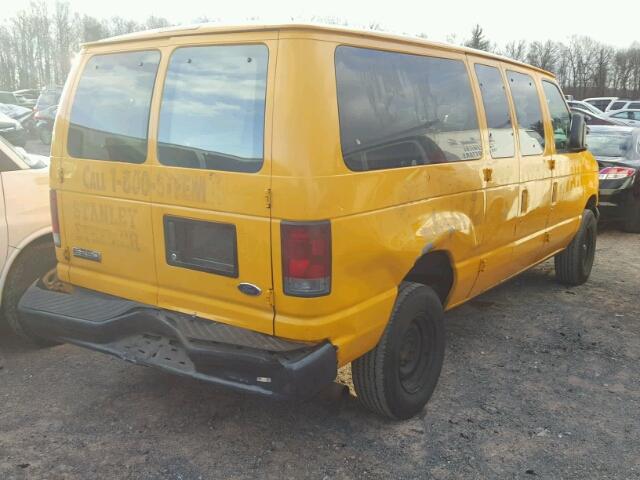 1FTNE24L37DB08980 - 2007 FORD ECONOLINE YELLOW photo 4