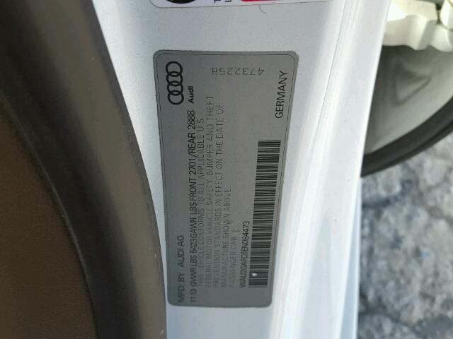 WAU2GAFC6EN084473 - 2014 AUDI A7 PRESTIG WHITE photo 10