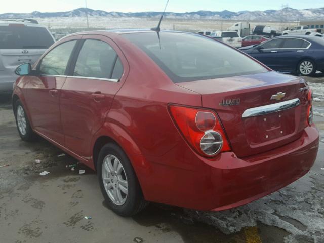 1G1JC5SH2E4227551 - 2014 CHEVROLET SONIC LT RED photo 3