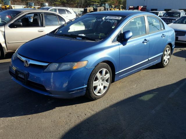 1HGFA16596L131890 - 2006 HONDA CIVIC LX BLUE photo 2