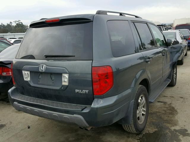 2HKYF18624H500217 - 2004 HONDA PILOT EXL GRAY photo 4