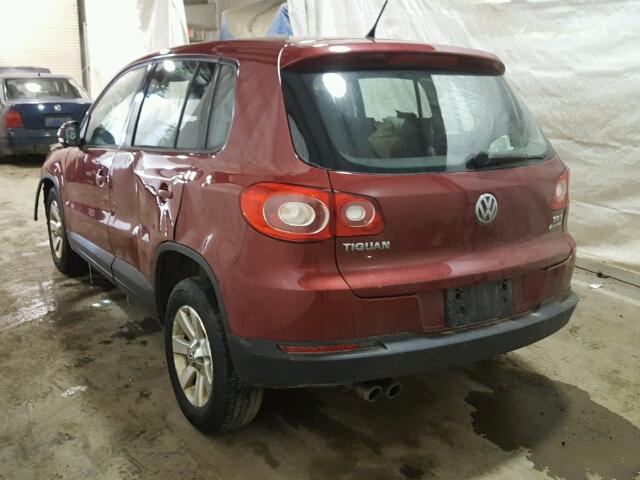 WVGBV7AX5AW003386 - 2010 VOLKSWAGEN TIGUAN SE 栗色 照片 3