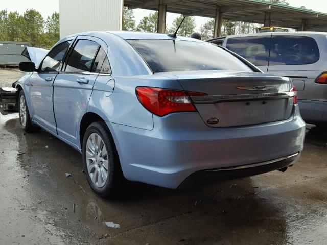 1C3CCBAB8CN178301 - 2012 CHRYSLER 200 LX BLUE photo 3