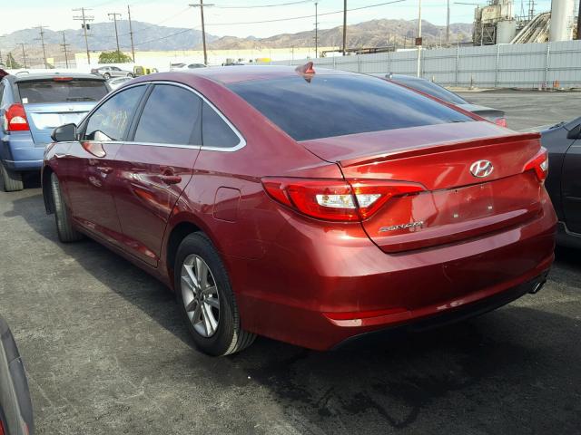 5NPE24AF5FH068378 - 2015 HYUNDAI SONATA SE RED photo 3