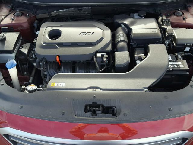 5NPE24AF5FH068378 - 2015 HYUNDAI SONATA SE RED photo 7