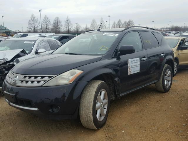 JN8AZ08W87W659975 - 2007 NISSAN MURANO SL BLACK photo 2