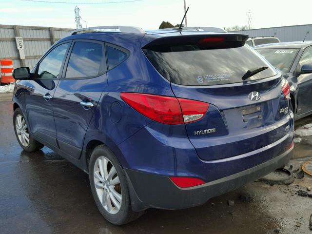 KM8JUCAC8BU227141 - 2011 HYUNDAI TUCSON GLS BLUE photo 3