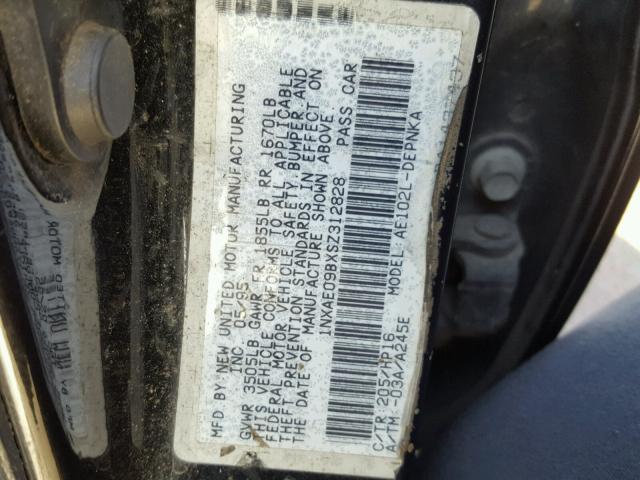 1NXAE09BXSZ312828 - 1995 TOYOTA COROLLA LE 黑色 照片 10