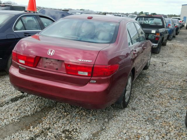 1HGCM66595A072888 - 2005 HONDA ACCORD EX BURGUNDY photo 4