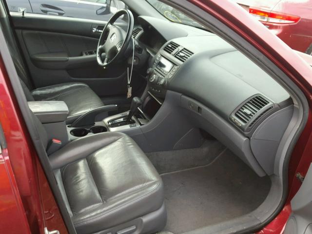 1HGCM66595A072888 - 2005 HONDA ACCORD EX BURGUNDY photo 5