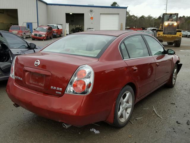 1N4BL11D16N451446 - 2006 NISSAN ALTIMA SE RED photo 4