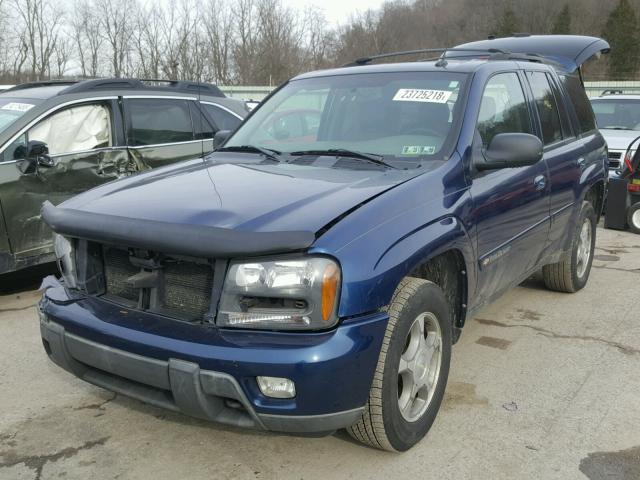 1GNDT13S142216422 - 2004 CHEVROLET TRAILBLAZE BLUE photo 2