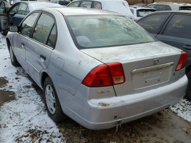 2HGES16501H514843 - 2001 HONDA CIVIC LX SILVER photo 3