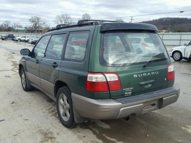 JF1SF65532H720899 - 2002 SUBARU FORESTER S GREEN photo 3