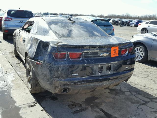 2G1FC1ED5B9168575 - 2011 CHEVROLET CAMARO LT BLACK photo 3