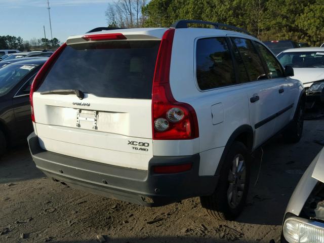 YV1CZ91H641081480 - 2004 VOLVO XC90 T6 WHITE photo 4