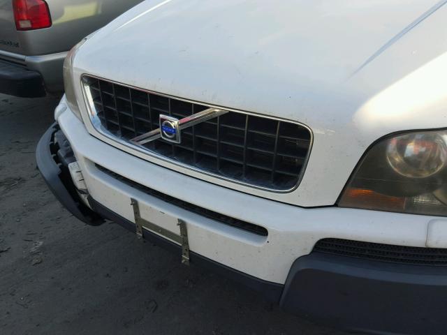 YV1CZ91H641081480 - 2004 VOLVO XC90 T6 WHITE photo 9