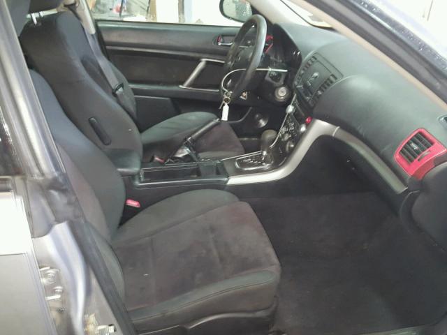 4S3BL616997217265 - 2009 SUBARU LEGACY 2.5 GRAY photo 5