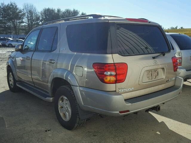 5TDBT44AX3S199022 - 2003 TOYOTA SEQUOIA SR TAN photo 3