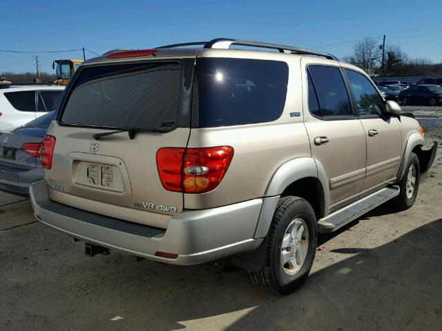 5TDBT44AX3S199022 - 2003 TOYOTA SEQUOIA SR TAN photo 4