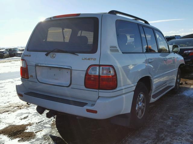 JTJHT00W123519958 - 2002 LEXUS LX 470 WHITE photo 4