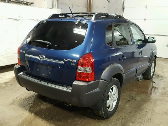 KM8JN12D36U263043 - 2006 HYUNDAI TUCSON GLS BLUE photo 4