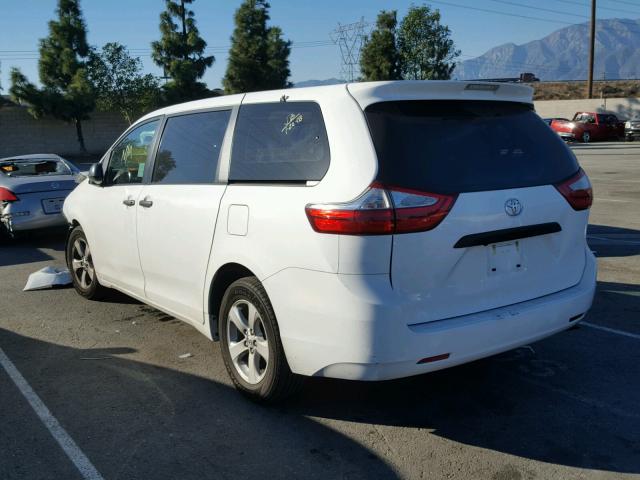 5TDZK3DC0GS746818 - 2016 TOYOTA SIENNA BAS WHITE photo 3