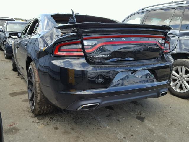 2C3CDXBG3FH716694 - 2015 DODGE CHARGER SE BLACK photo 3