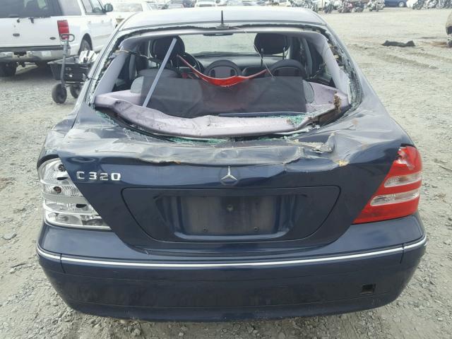 WDBRF64J21F068616 - 2001 MERCEDES-BENZ C320 BLUE photo 9