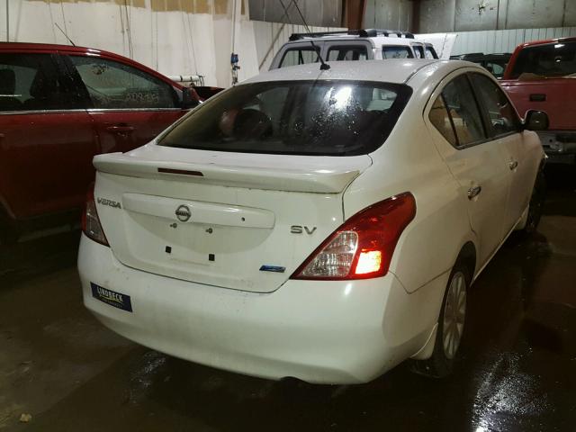 3N1CN7AP9DL886799 - 2013 NISSAN VERSA S WHITE photo 4