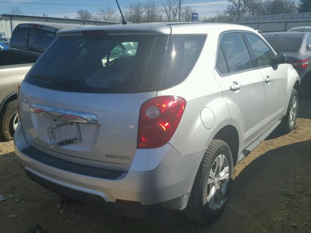 1GNALBEK7DZ127127 - 2013 CHEVROLET EQUINOX LS SILVER photo 4