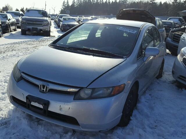 2HGFA16576H019330 - 2006 HONDA CIVIC LX SILVER photo 2