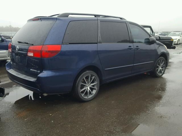 5TDZA23C05S344051 - 2005 TOYOTA SIENNA CE BLUE photo 4