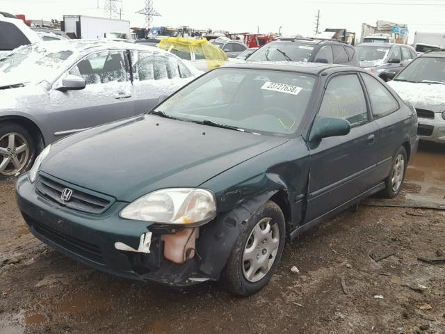 1HGEJ8240YL097598 - 2000 HONDA CIVIC EX GREEN photo 2