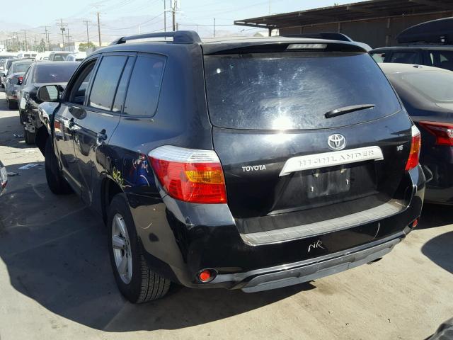 JTEDS41A782002107 - 2008 TOYOTA HIGHLANDER BLACK photo 3