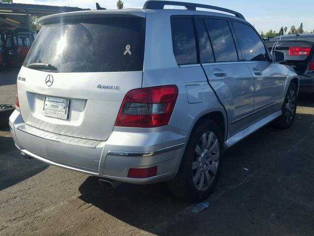 WDCGG8HB8AF433525 - 2010 MERCEDES-BENZ GLK 350 4M SILVER photo 4