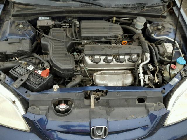 1HGEM22951L078986 - 2001 HONDA CIVIC SI BLUE photo 7