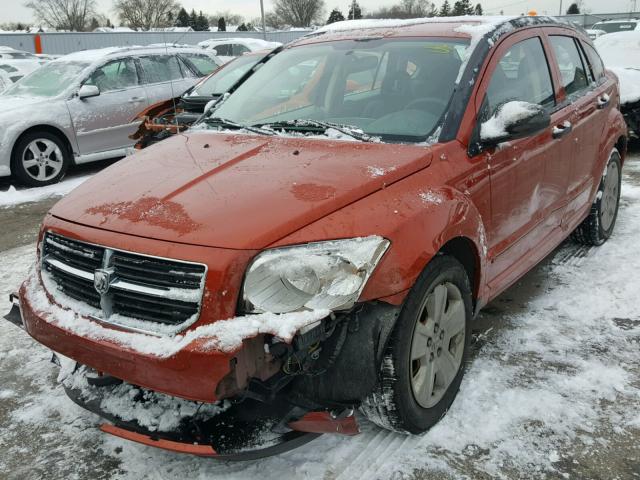 1B3HB48B57D305492 - 2007 DODGE CALIBER SX ORANGE photo 2