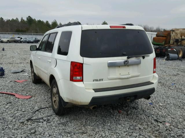 5FNYF3H56BB010068 - 2011 HONDA PILOT EXL WHITE photo 3