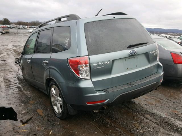 JF2SH6CC1AH806489 - 2010 SUBARU FORESTER 2 TEAL photo 3