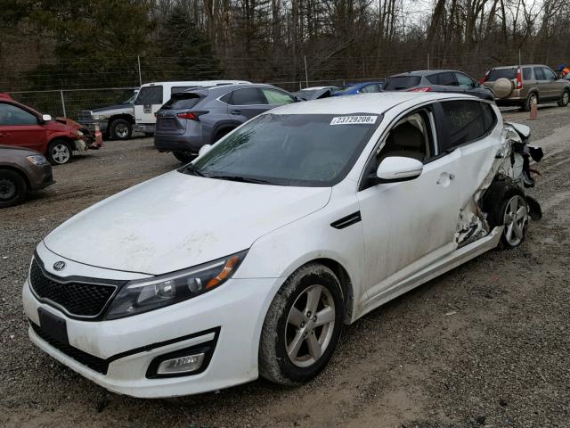 KNAGM4A7XF5555942 - 2015 KIA OPTIMA LX WHITE photo 2