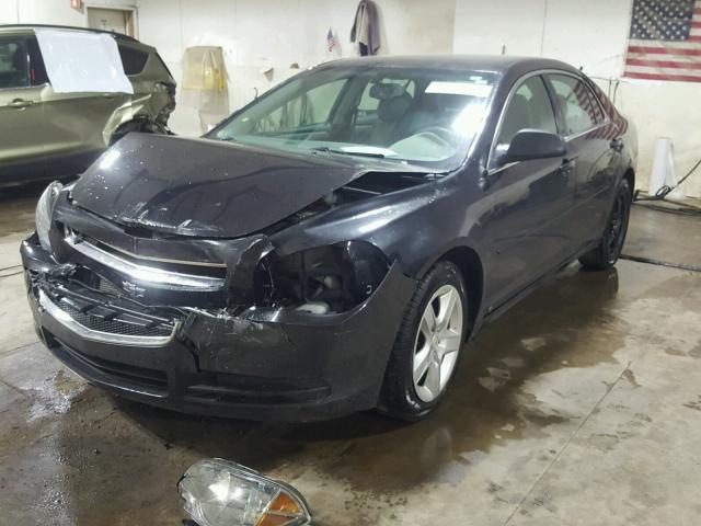 1G1ZB5EB4A4118368 - 2010 CHEVROLET MALIBU LS BLACK photo 2