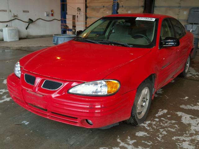 1G2NE52T3XM932616 - 1999 PONTIAC GRAND AM S RED photo 2